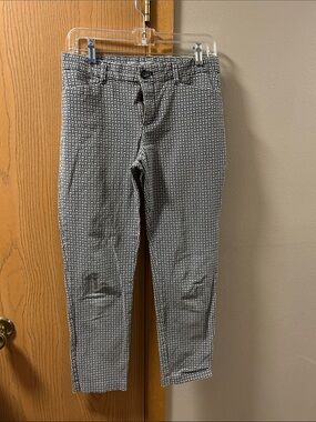GAP Black and White Patterned Straight Leg Pants